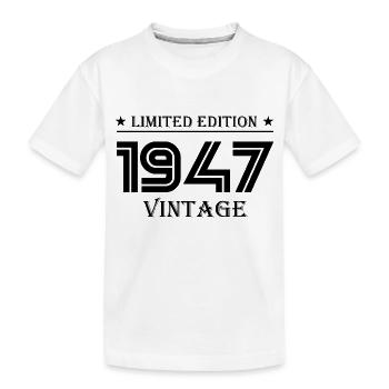 1947 - Year 1947 - Year 1947 - Kids' Premium Organic T-Shirt - white - Front