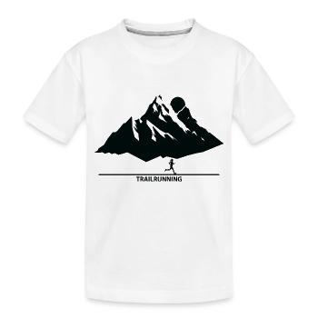 Trail Running Sport - Kinder Premium Bio T-Shirt - Weiß - Vorne
