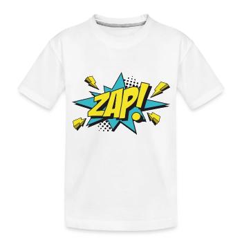 ZAP-Comic-Design - Kinder Premium Bio T-Shirt - Weiß - Vorne