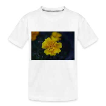 gelbe Blume - Kinder Premium Bio T-Shirt - Weiß - Vorne