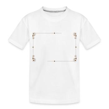 Nostalgie Cadre, Carré, Ornement - T-shirt bio Premium Enfant - blanc - Devant
