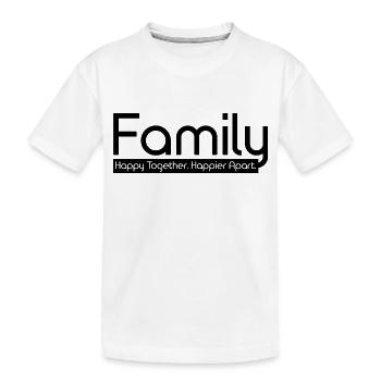 Famille Heureux Ensemble Plus heureux Séparé - T-shirt bio Premium Enfant - blanc - Devant