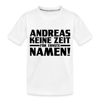 Prénom Andreas - T-shirt bio Premium Enfant - blanc - Devant