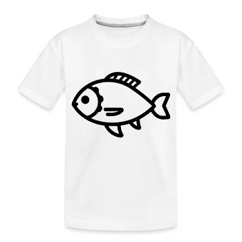 Fish - Kids' Premium Organic T-Shirt - white - Front