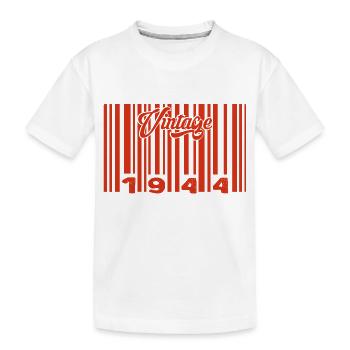 Vintage 1944 Born In 1944 881 Years Bar Code Annivers - Kids' Premium Organic T-Shirt - white - Front