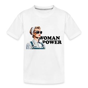 Woman Power - Kids' Premium Organic T-Shirt - white - Front