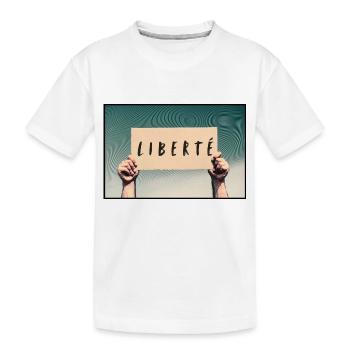 Sign - Freedom - Kids' Premium Organic T-Shirt - white - Front