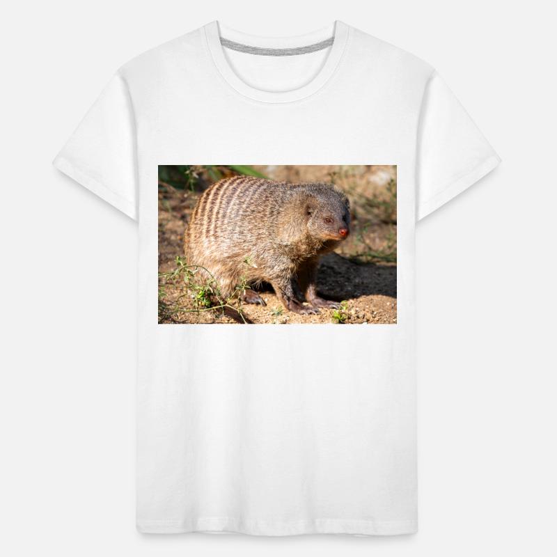 Gebänderte Manguste oder Zebramanguste Zebramanguste Kinder Premium Bio T-Shirt
