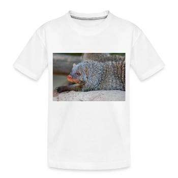 Mangouste baguée ou mangouste zébrée Zebramanguste - T-shirt bio Premium Enfant - blanc - Devant