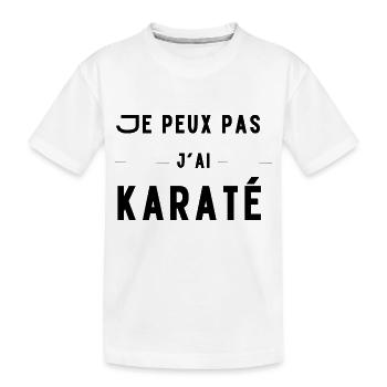humorvolles Geschenk Ich kann nicht Karate - Kinder Premium Bio T-Shirt - Weiß - Vorne