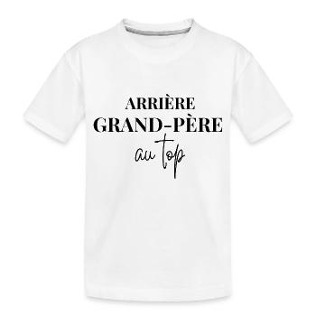 Urgroßvater an der Spitze - Kinder Premium Bio T-Shirt - Weiß - Vorne