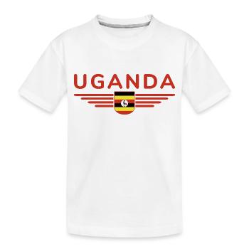 Uganda T-Shirt for Explorers - Kids' Premium Organic T-Shirt - white - Front