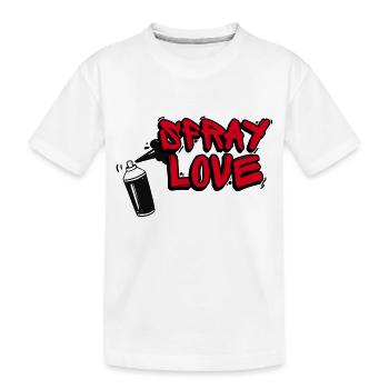 Spray Love - Kinder Premium Bio T-Shirt - Weiß - Vorne
