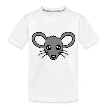 souris souris mignon petit rat rongeur amical - T-shirt bio Premium Enfant - blanc - Devant