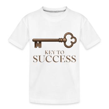 KEY TO SUCCESS - Kids' Premium Organic T-Shirt - white - Front