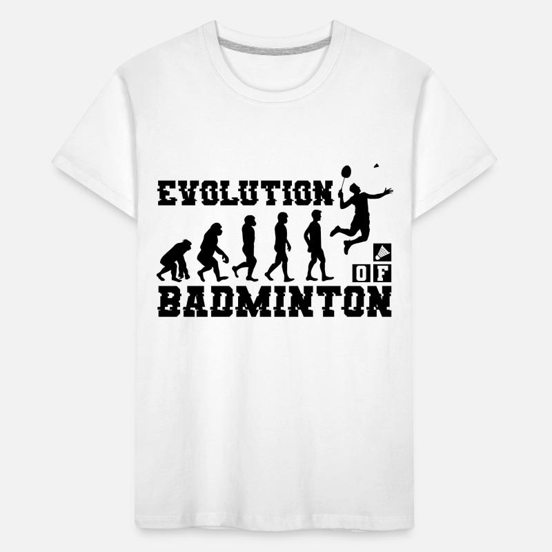 Badminton Evolution Silhouette Kids' Premium Organic T-Shirt