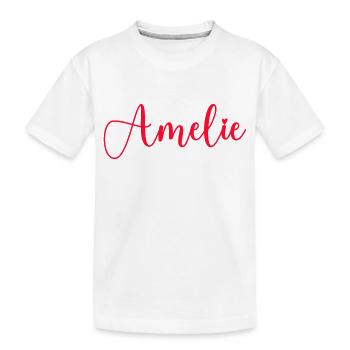 amelie name - Kinder Premium Bio T-Shirt - Weiß - Vorne