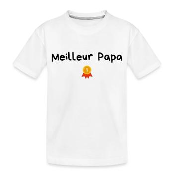 Best Papa - Papa Geschenkidee - Kinder Premium Bio T-Shirt - Weiß - Vorne