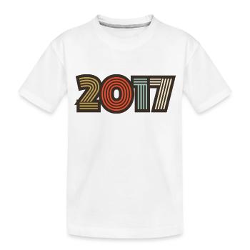 2017 Retro Vintage - Kids' Premium Organic T-Shirt - white - Front