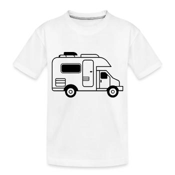 Wohnmobil - Kinder Premium Bio T-Shirt - Weiß - Vorne