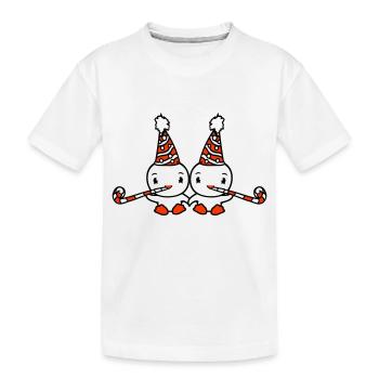 2 Ducks Birthday Party Hat Two Puffs Year Old - Kids' Premium Organic T-Shirt - white - Front