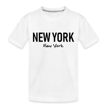 New York City - NYC - Manhattan - Brooklyn - Kids' Premium Organic T-Shirt - white - Front