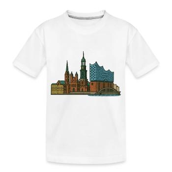 Horizon de Hambourg - T-shirt bio Premium Enfant - blanc - Devant