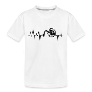 durée de vie de l'appareil photo - T-shirt bio Premium Enfant - blanc - Devant