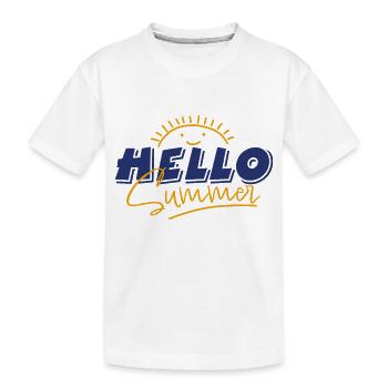Hallo Sommer - Kinder Premium Bio T-Shirt - Weiß - Vorne