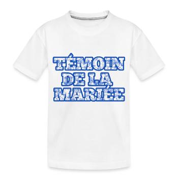 Témoin de la Mariée chinoiserie bleu - T-shirt bio Premium Enfant - blanc - Devant