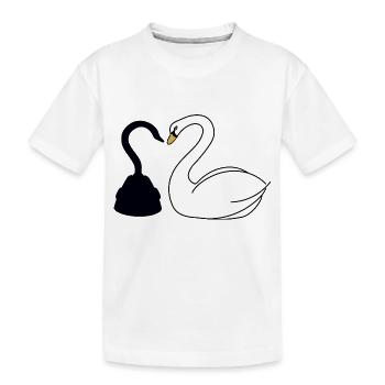 Käpt'n Hook und Schwan - Kinder Premium Bio T-Shirt - Weiß - Vorne