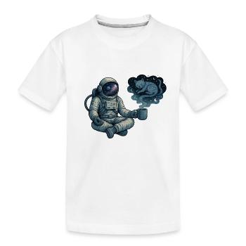 Kosmische Kaffeepause - Kinder Premium Bio T-Shirt - Weiß - Vorne