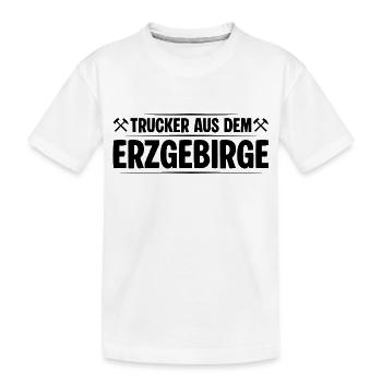 Trucker Erzgebirge - Kinder Premium Bio T-Shirt - Weiß - Vorne