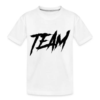 team - Kids' Premium Organic T-Shirt - white - Front