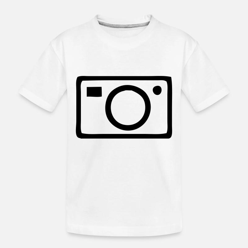 Camera - Kids' Premium Organic T-Shirt - white
