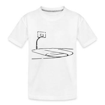 basket-ball court - T-shirt bio Premium Enfant - blanc - Devant
