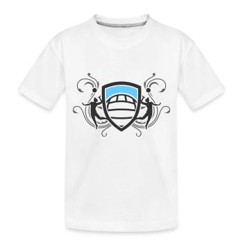 volleyball_wappen_v3_3c - Kinder Premium Bio T-Shirt - Weiß - Vorne