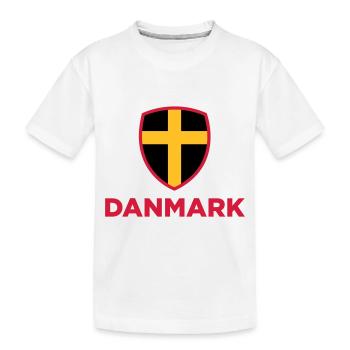 Drapeau national du Danemark - T-shirt bio Premium Enfant - blanc - Devant