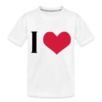 I LOVE - T-shirt bio Premium Enfant - blanc - Devant