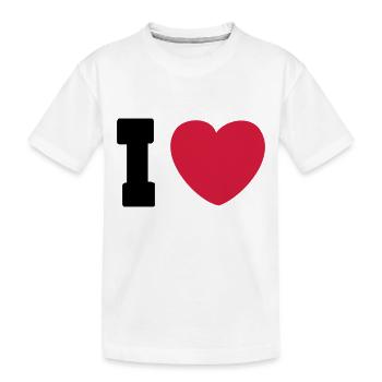 2009_08_23_ilove_78skate_2c - Kids' Premium Organic T-Shirt - white - Front