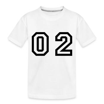 nombre - 02 - zéro deux - T-shirt bio Premium Enfant - blanc - Devant