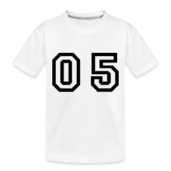 nombre - 05 - zéro cinq - T-shirt bio Premium Enfant - blanc - Devant