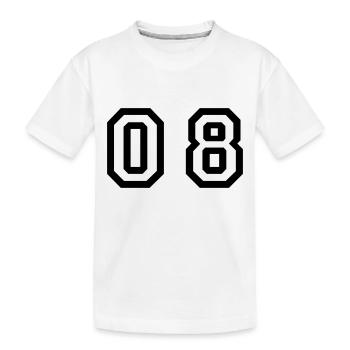 nombre - 08 - zéro huit - T-shirt bio Premium Enfant - blanc - Devant