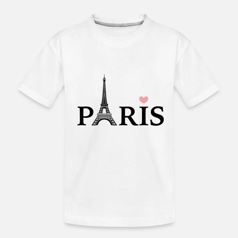 Paris - Kinder Premium Bio T-Shirt - Weiß