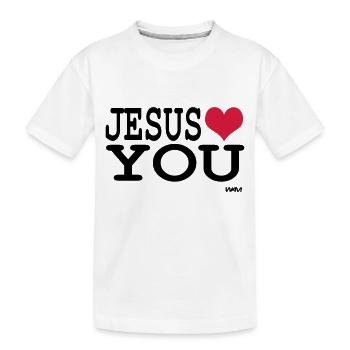 jesus loves you - T-shirt bio Premium Enfant - blanc - Devant
