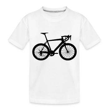 Racing bike - Kids' Premium Organic T-Shirt - white - Front