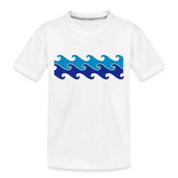 wellen / waves - T-shirt bio Premium Enfant - blanc - Devant