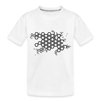 Hexagone - Kinder Premium Bio T-Shirt - Weiß - Vorne