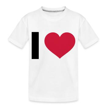 I LOVE - T-shirt bio Premium Enfant - blanc - Devant