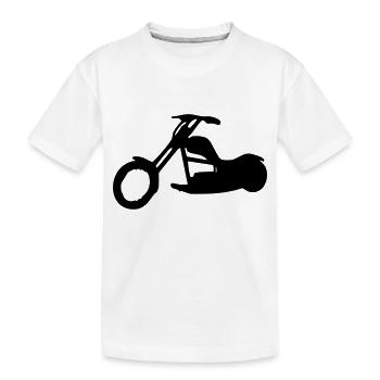 Motorrad - Bike - Chopper - Kinder Premium Bio T-Shirt - Weiß - Vorne